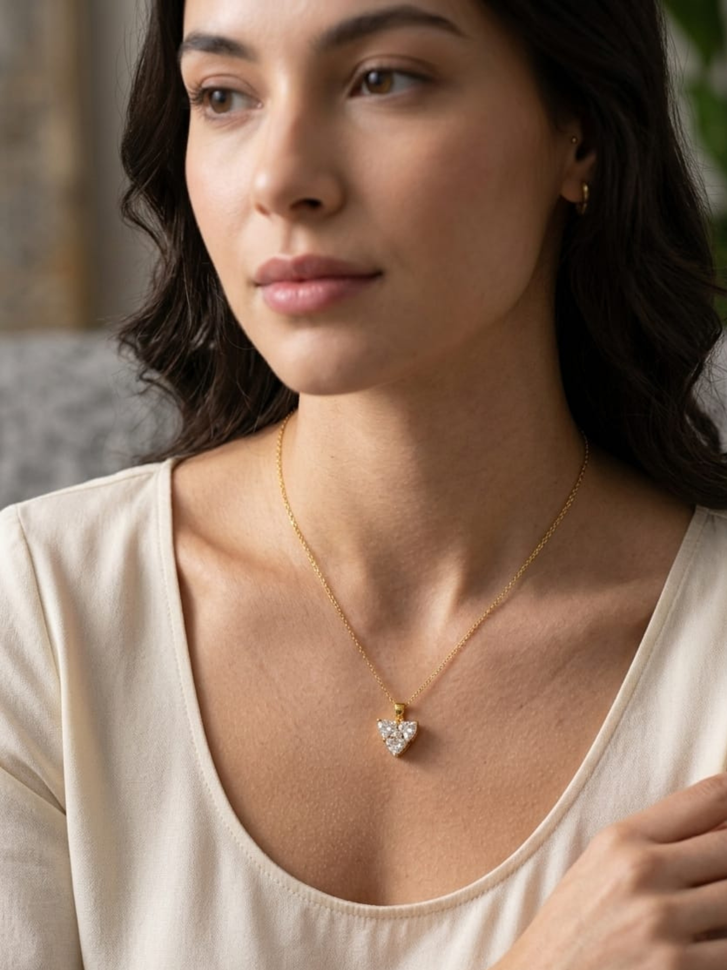 Heart Cluster Necklace | Gold-Toned Anti-Tarnish