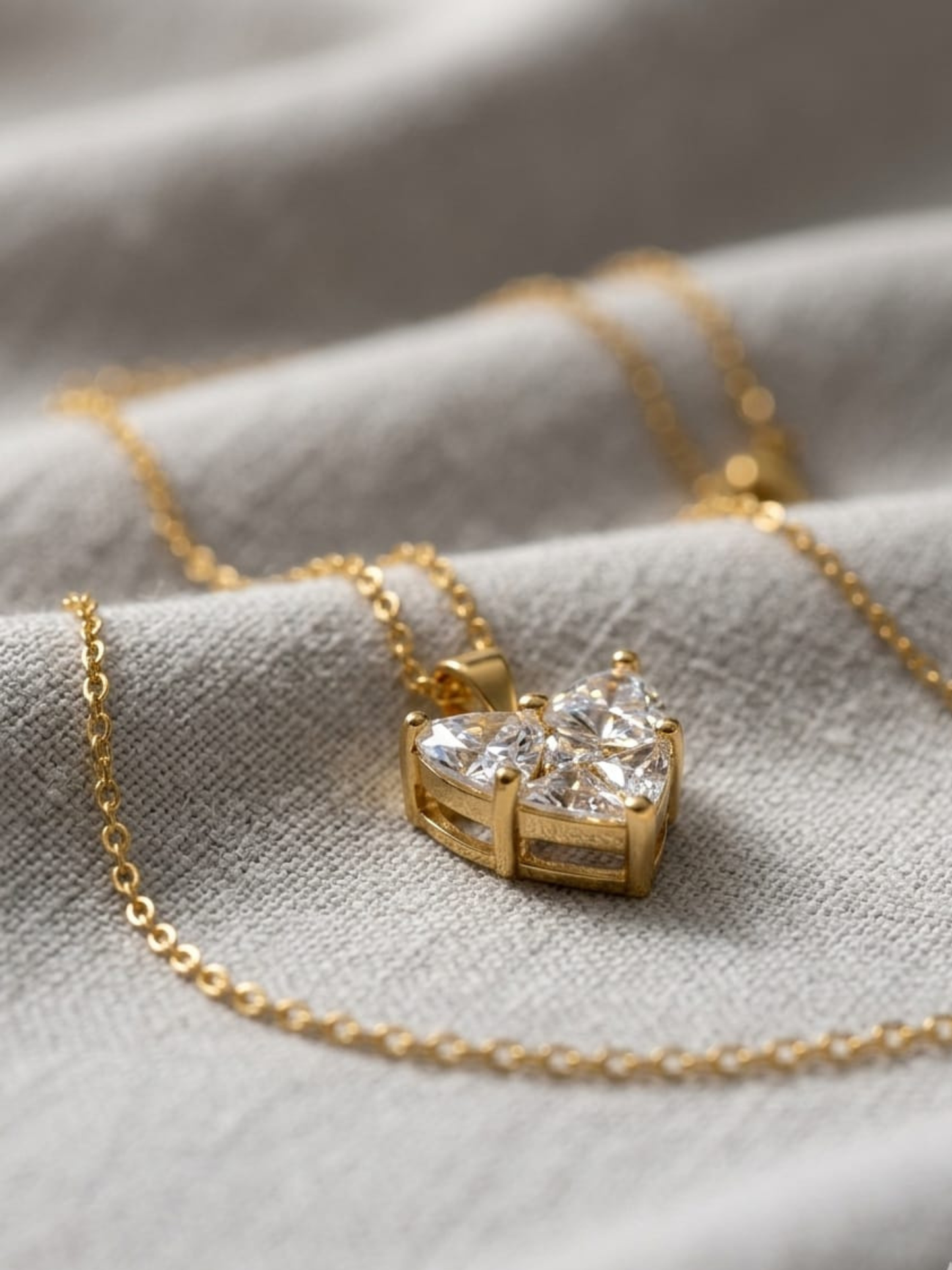 Heart Cluster Necklace | Gold-Toned Anti-Tarnish