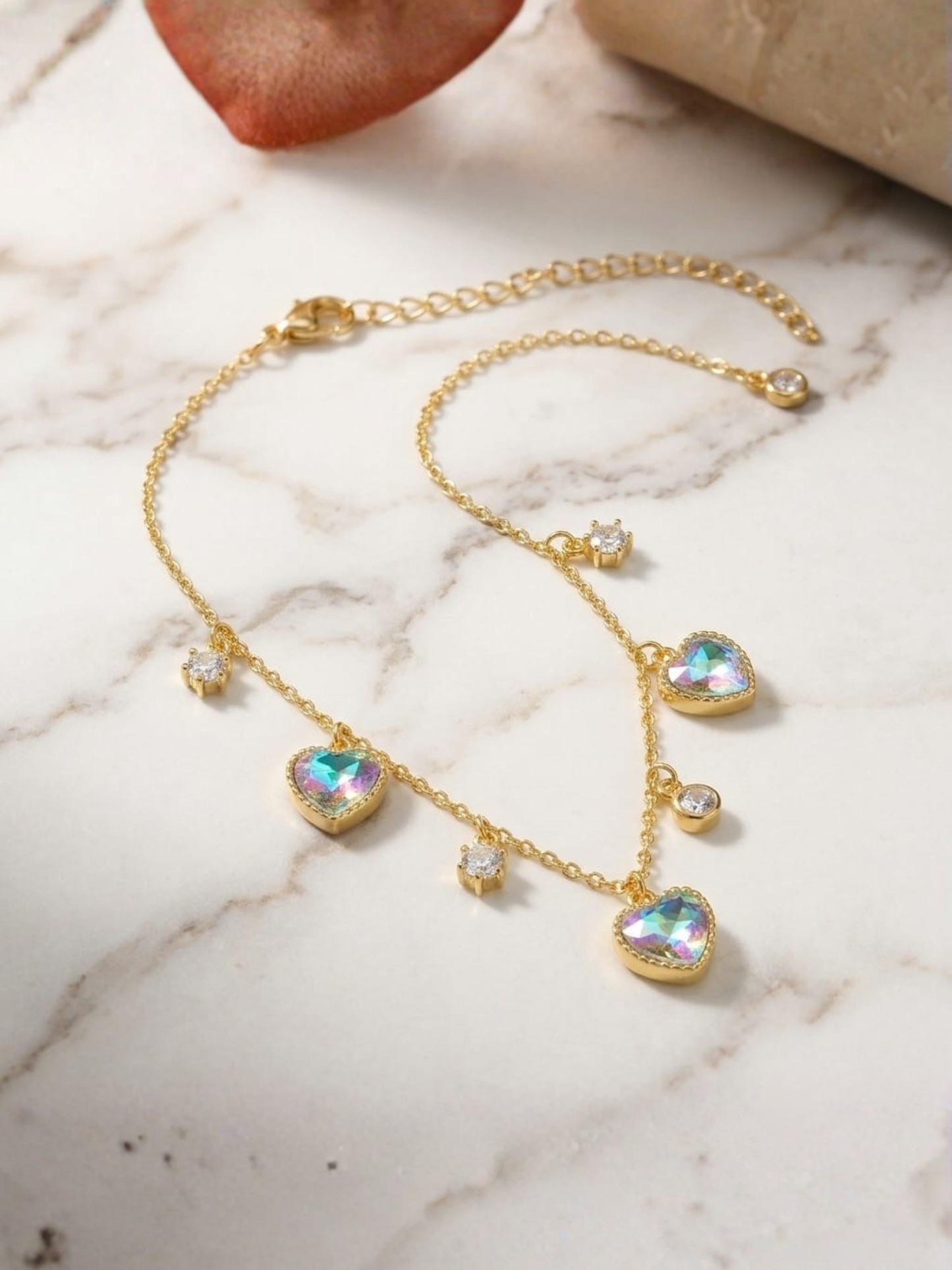 Mystic Heart Charm Necklace | Anti-Tarnish Gold