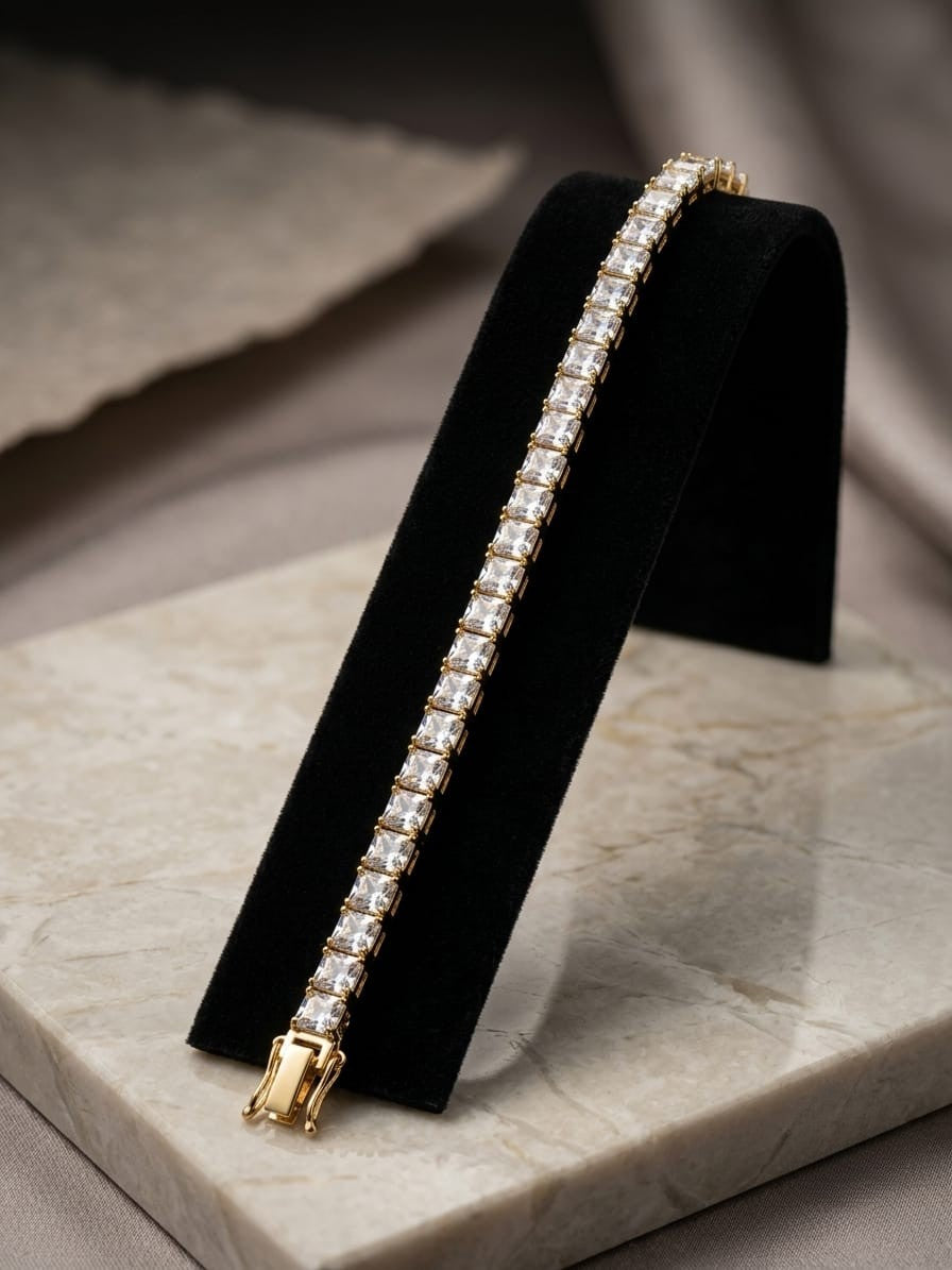 Classic Gold Tennis Bracelet (Anti-Tarnish)