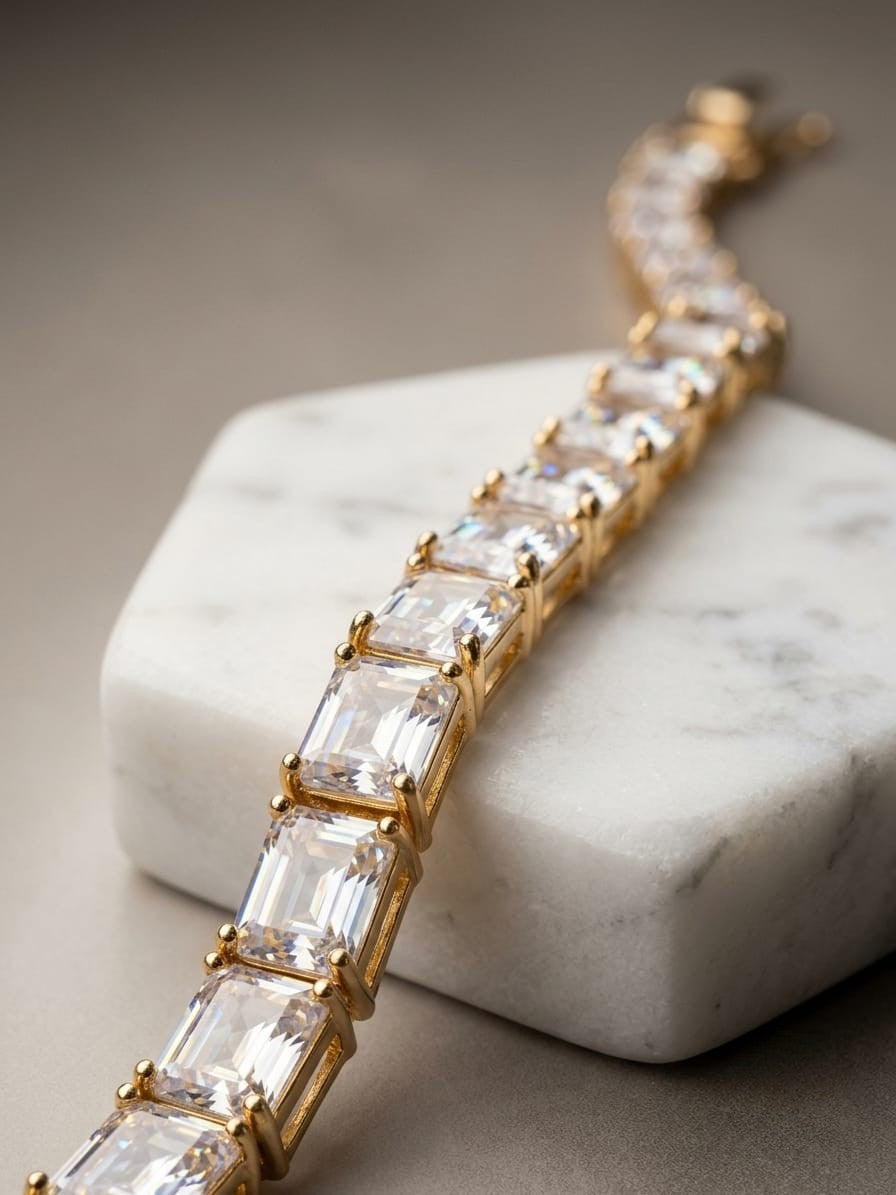 Classic Gold Tennis Bracelet (Anti-Tarnish)